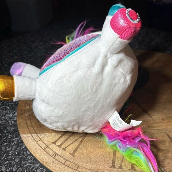 Rainbocorns White Pink Zuru Plush Stuffed Unicorn Rainbow Heart Wings Horseshoes - Picture 7 of 7